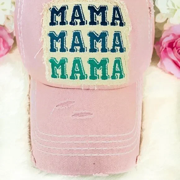 Light Pink Mama Mama Mama Baseball Hat - Picture 4 of 5